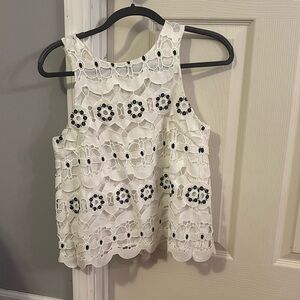 Beautiful Embroidered Anthropologie Sleeveless Blouse